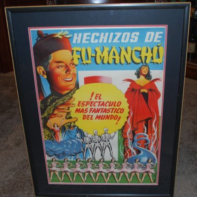 Original Fu Manchu Half Sheet framed poster