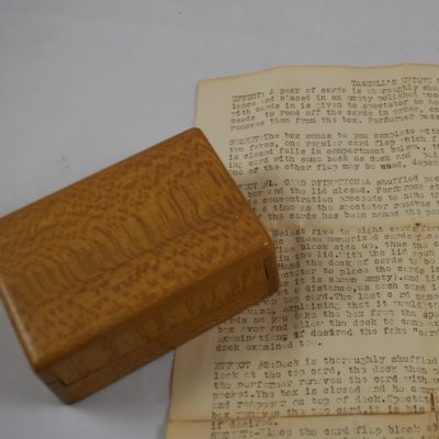 Tarbell Card Box: beautiful wood and outstanding patina
