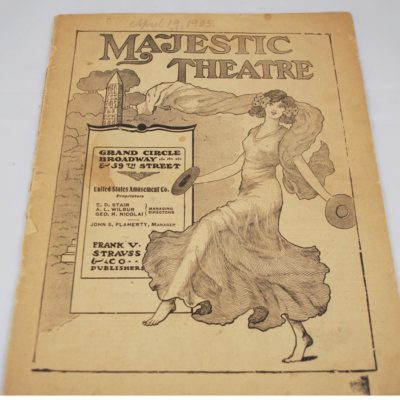 Harry Kellar and Paul Valadon program: Majestic Theater 1905 rare