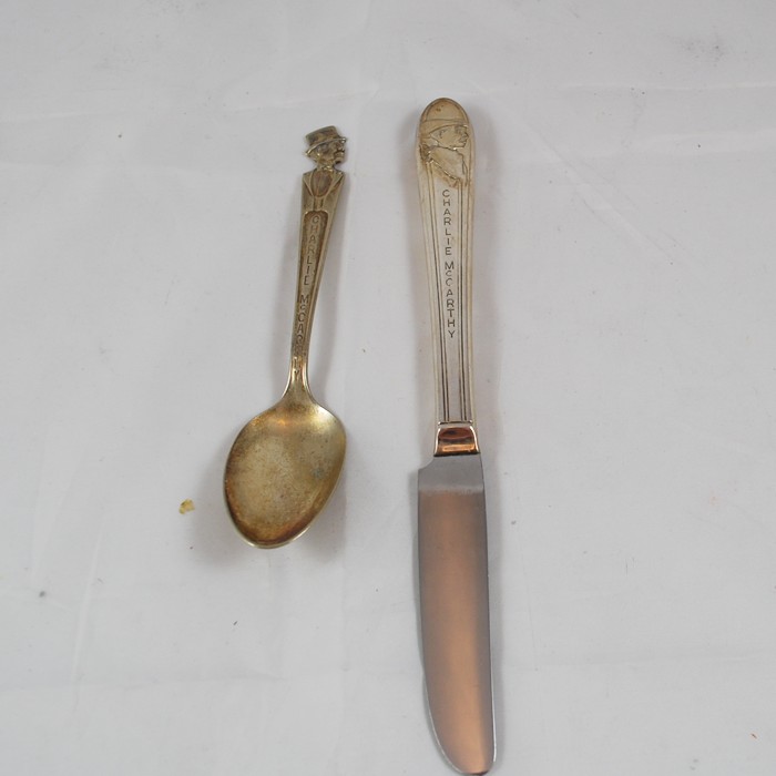VIntage Charlie McCarthy Knife and Spoon