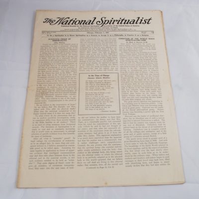 Ed Saint owned Spiritualism Newspaper 1937