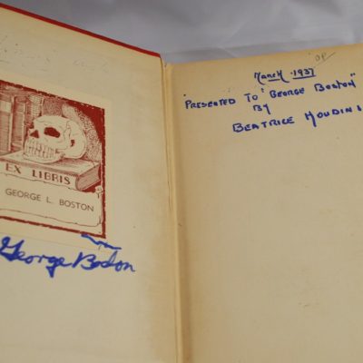 Miracle Mongers and their methods: George Boston copy given to Him by Bess Houdini 1937