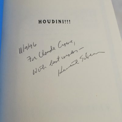 Houdini by Silverman autographed by the author
