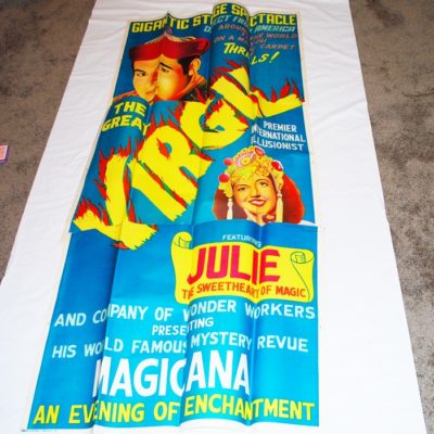 VIrgil Three Sheet poster 1950's: just as it came from the printer!