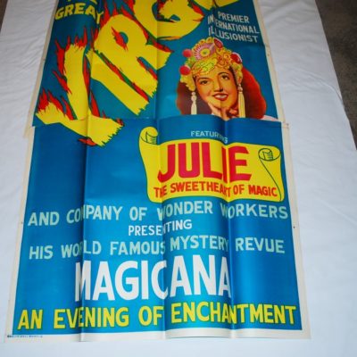 VIrgil Three Sheet poster 1950's: just as it came from the printer!