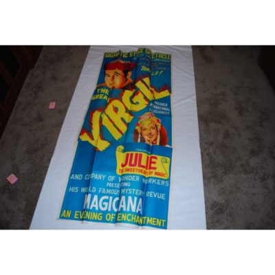 VIrgil Three Sheet poster 1950's: just as it came from the printer!