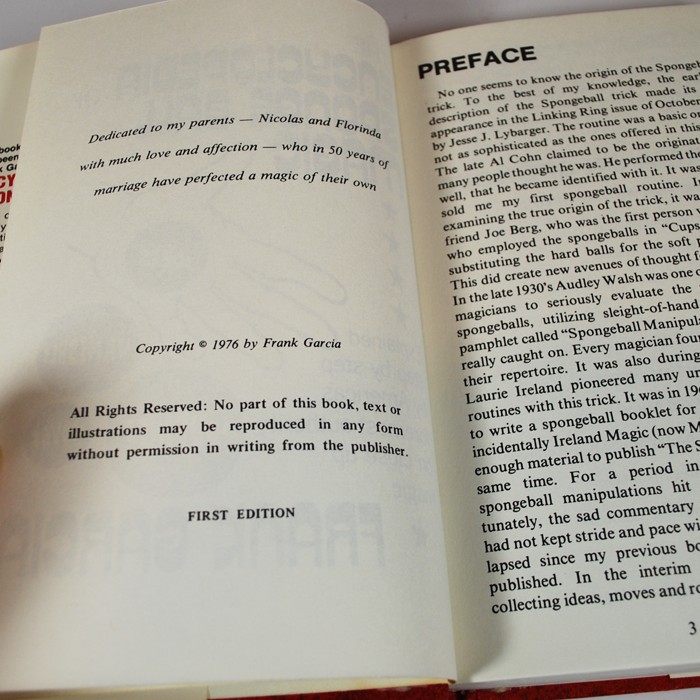 Encyclopedia of Sponge Ball Magic: Frank Garcia: Autographed!