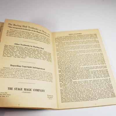 Crystal Gazing and Mind reading acts: Burling Hull 1927