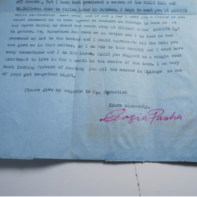 Gogia Pasha Ephemera Assortment: including signed letter - Image 2