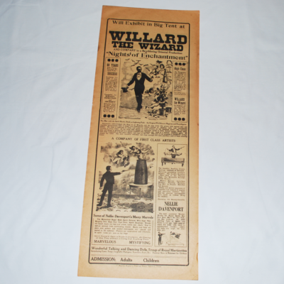 Original 1895 Willard the Wizard Broadside - Image 2