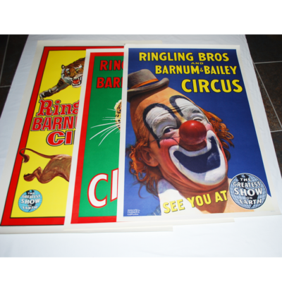 Three Original 1950's Circus Posters from Ringling Brothers Barnum and Baily