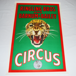 Original Ringling Bros Barnum and Baily Circus Poster 1950's