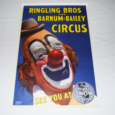 Original Ringling Brothers  Barnum and Baily Circus Poster 1950.s mint