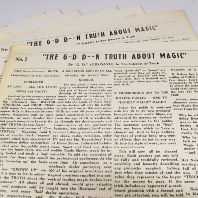 The G-D  D-M Truth About Magic: Burling hull Complete File - Image 2