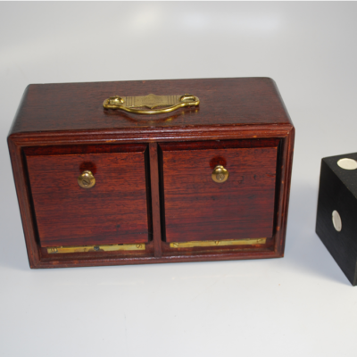 English Style Die Box Circa 1930:  Beautiful Patina - Image 2