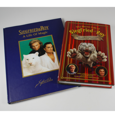 Two Books on Siegfried and Roy: A Lifetime of Magic (with poster) and The Secret Life of Siegfried and Roy