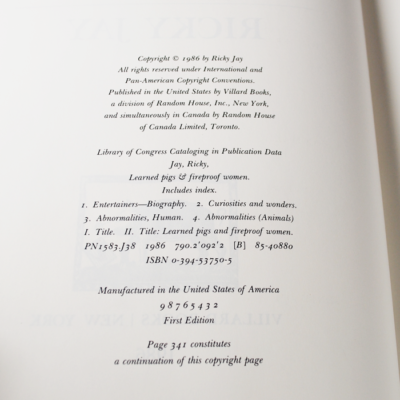 L:earned Pigs and Fireproof women by Ricky Jay - Image 3