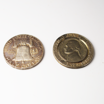 Folding Franklin half and nickel to Franklin  half - Image 2