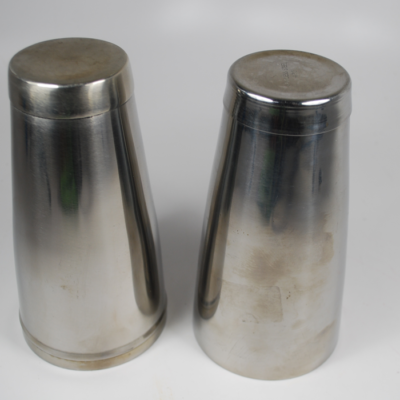 Rare Merv Taylor Cocktail Shaker Lota with matching shaker: Hallmarked - Image 4