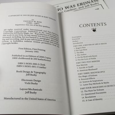 The Man Who Was Erdnase:Bart Whaley, Martin Gardner and Jeff Busby including copy of the prospectus and Special Erdnase edition of the Thaumaturgist - Image 2