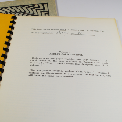 Andrus Card Control Volumes 1 and 2 signed and numbered by Andrus - Image 2