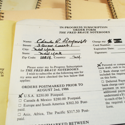 The Fred Braue Notebooks: Charles Reynolds copies with prospectus and signed contract - Image 5