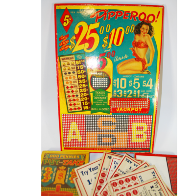 28 Vintage Gambling punch boards 1950's - Image 3