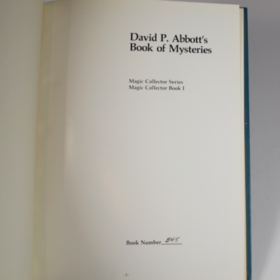 David P. Abbott's Book of Mysteries first edition #845 of a limited edition - Image 2