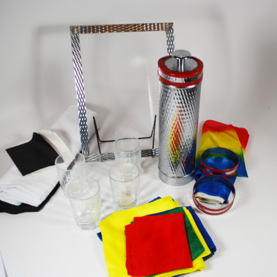 Hughes Atomic Cocktail Shaker Deluxe with 8 bloom rose bouquet - Image 2
