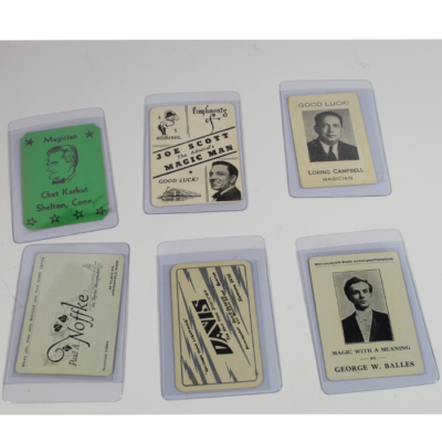 Six Vintage Throw Out Cards: Balles, Campbell, Davis, Noffke, Scott, Karkut