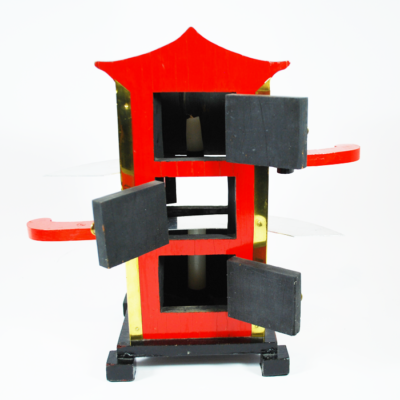 Vintage Ed Massey's Original Chinese Flame Clock - Image 4