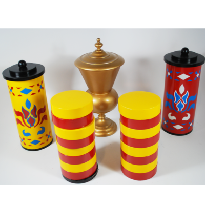Rice and Checkers: beautiful large set with Thayer Vase
