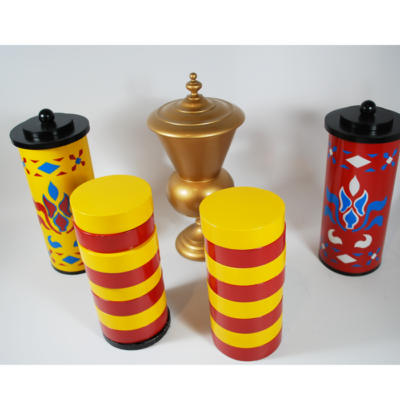 Rice and Checkers: beautiful large set with Thayer Vase - Image 2