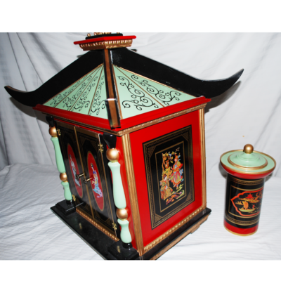 Exquisite Jumbo Checker Cabinet from Michael Baker.  One of 2 made - Image 3