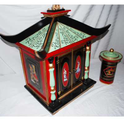 Exquisite Jumbo Checker Cabinet from Michael Baker.  One of 2 made - Image 4