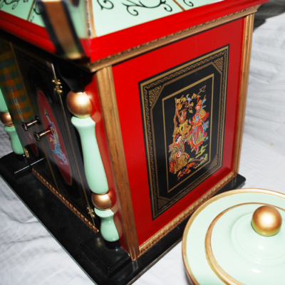Exquisite Jumbo Checker Cabinet from Michael Baker.  One of 2 made - Image 7