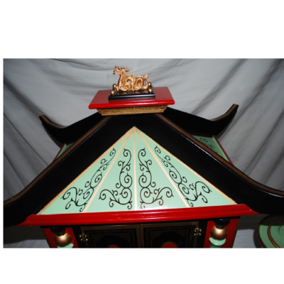 Exquisite Jumbo Checker Cabinet from Michael Baker.  One of 2 made - Image 8