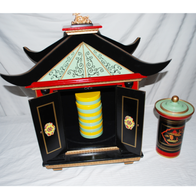 Exquisite Jumbo Checker Cabinet from Michael Baker.  One of 2 made - Image 9