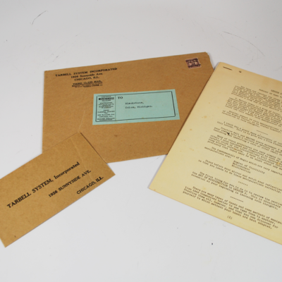 Tarbell Course Mailed to Blackstone Sr. in Colon Michigan