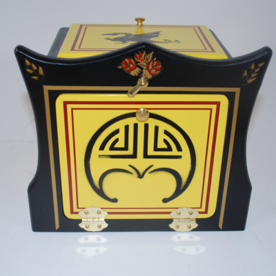 House of Babcock Oriental Painted Mirror Box