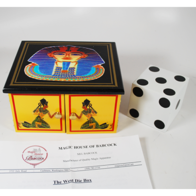 Egyptian Themed West Die Box by Babcock House of Magic: scarce