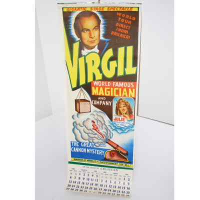 Virgil 1955 Cannon Poster with Calendar: rare! From Virgil's own trunk!
