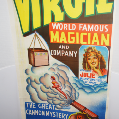Virgil 1955 Cannon Poster with Calendar: rare! From Virgil's own trunk! - Image 3