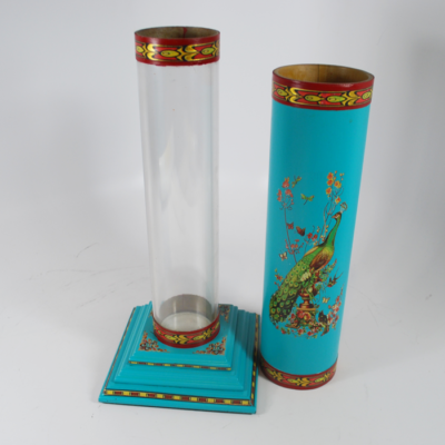 Norm Nielsen Vintage Refurbished and Decorated Crystal Silk Cylinder: stunning!