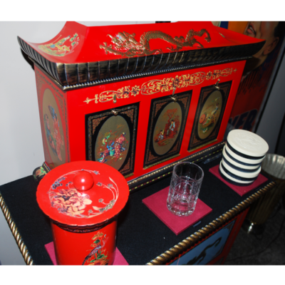 Okito/Nielsen Checker Cabinet and Mandarin Table: stunning! - Image 5