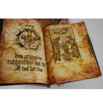 Grymoire Wizards Spell (flip) Book: hand made leather and parchment: Wacko Innovative Magic - Image 2