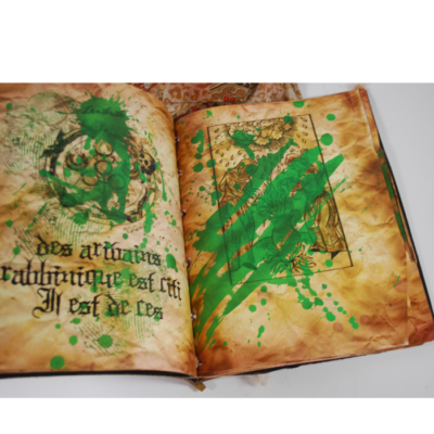 Grymoire Wizards Spell (flip) Book: hand made leather and parchment: Wacko Innovative Magic - Image 3