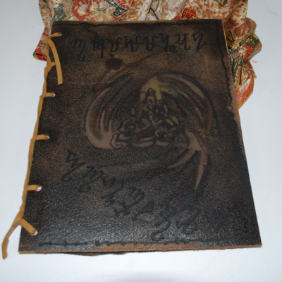 Grymoire Wizards Spell (flip) Book: hand made leather and parchment: Wacko Innovative Magic