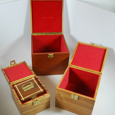 Babcock Nest of Boxes: 5 box set with each box a separate exotic wood: Hallmarked. Only 25 made! - Image 5