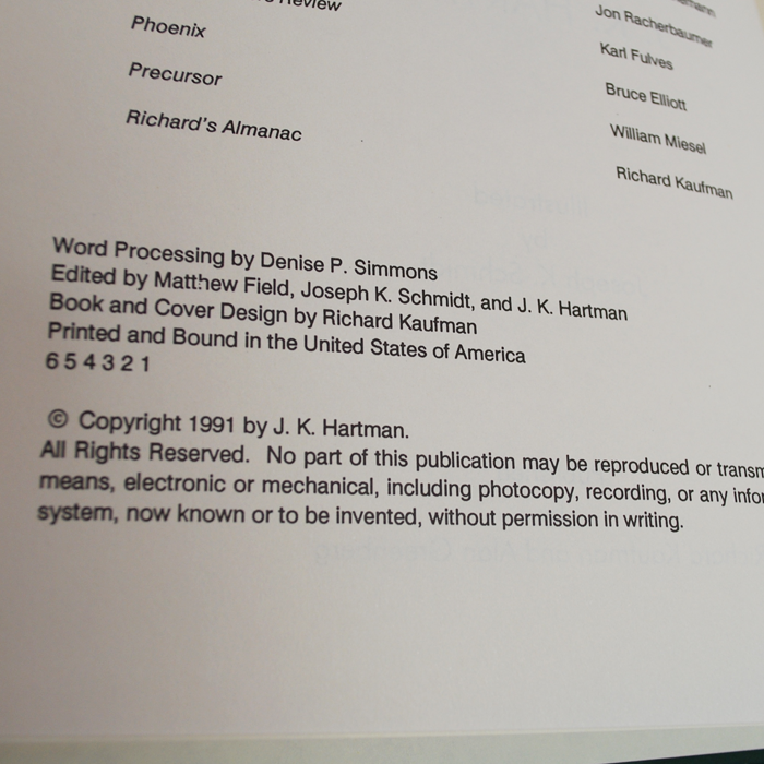 Card Craft JK Hartman 1991 Magic Collectibles